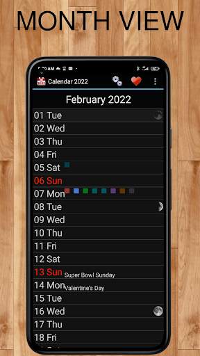 Calendar 2023, agenda screenshot 2