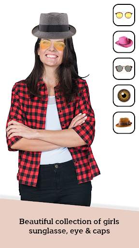 Girl Face Photo Editor - Cap, Eye, Glass 5 تصوير الشاشة