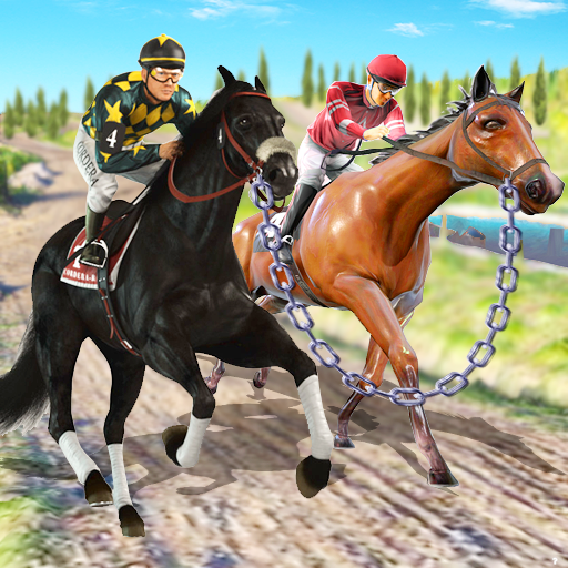 Geketend paardenrennen-nieuw paard Derby Racing icon