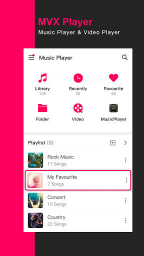 MVX Player - Music Player & Video Player 3 تصوير الشاشة
