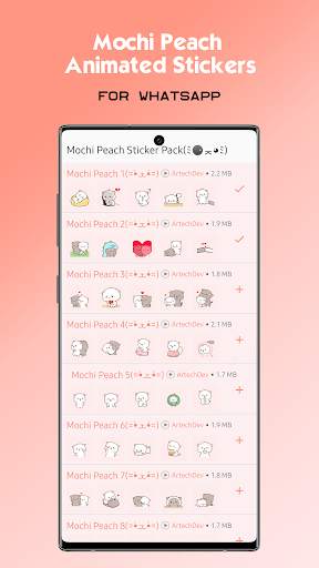 Mochi Peach Cat Stickers Animated For Whatsapp screenshot 1