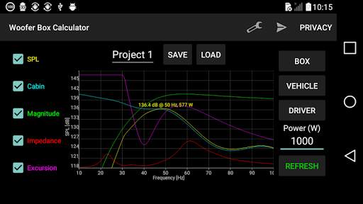 Woofer Box Calculator screenshot 1