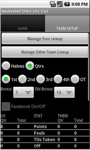 Basketball Stats Lite screenshot 2