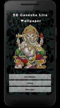 5D Ganesha HD Live Wallpaper screenshot 1