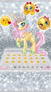 Cute Princess Unicorn Keyboard 3 تصوير الشاشة