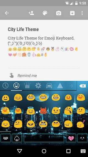 City Life Emoji Keyboard Theme screenshot 2
