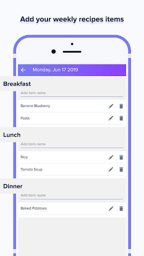 Meal Planner – Shopping List screenshot 3