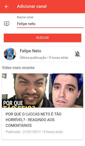 Sininho - YouTube notifications screenshot 3