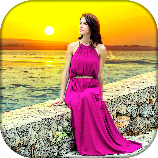 ikon Sunframe -Auto Sunrise Sunset Beach background app