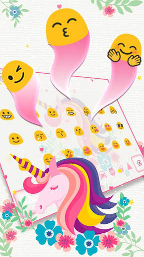 Pink Unicorn keyboard Theme screenshot 2