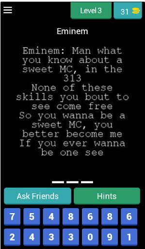 Guess the song - Eminem screenshot 4