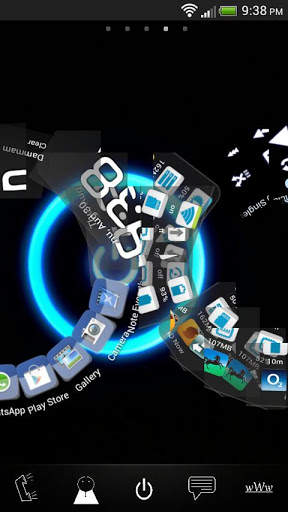 Black & Blue GO Launcher Theme screenshot 4