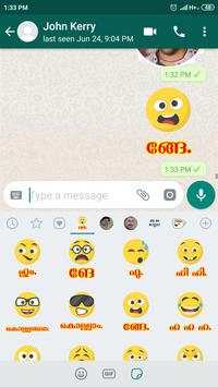 Malayalam sticker for WhatsApp (WAStickerApps) screenshot 8
