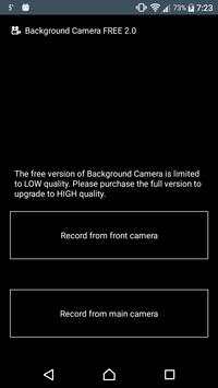 Background Camera FREE screenshot 1