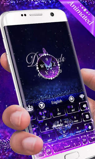 3D Diamonds GO Keyboard Animated Theme screenshot 2