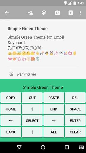 Simple Green Emoji Keyboard screenshot 3