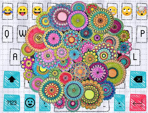 Coloring Book Emoji Keyboard Wallpaper screenshot 5