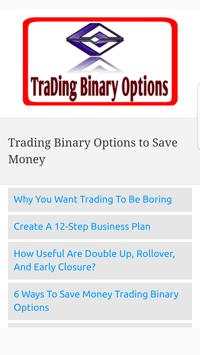 Trading Binary Options to Save Money скриншот 1