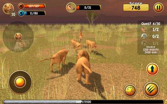Wild Lion Simulator 3D 5 تصوير الشاشة