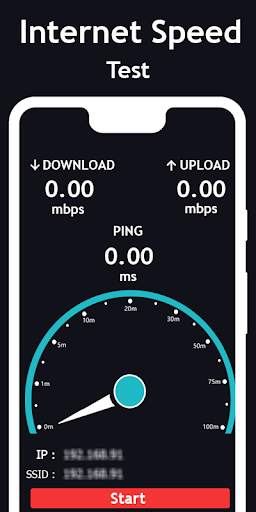 Internet Speed Tester Meter kbps screenshot 1