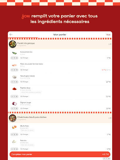Jow - Recettes et courses screenshot 11