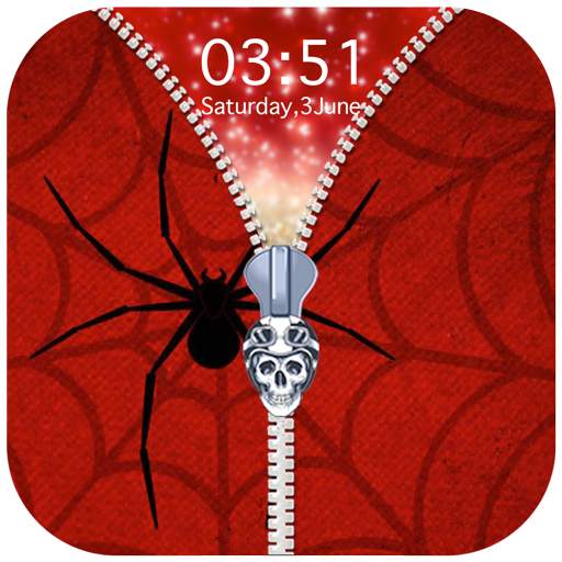 Spider Zipper Lock Screen 1.1