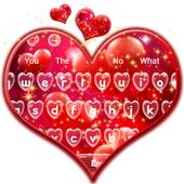 Red Love Heart Keyboard Theme 10001001