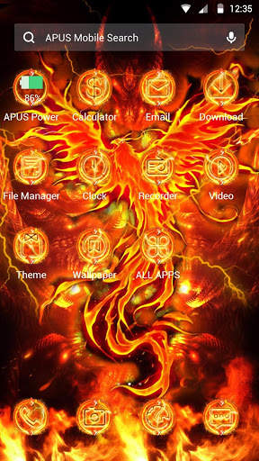 Flaming Phenix-APUS theme & HD wallpapers screenshot 2