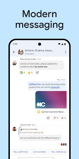 Google Chat screenshot 1