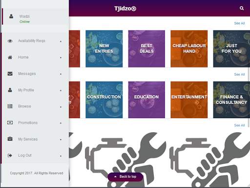 Tjidzo App 6 تصوير الشاشة
