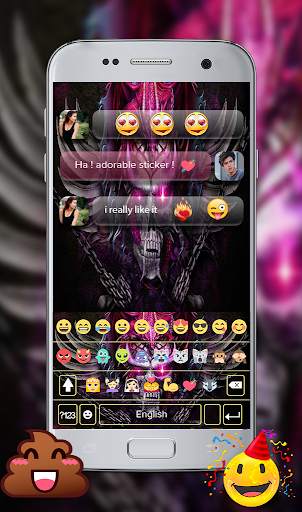 Blood skeleton Dragon GO Keyboard theme screenshot 3