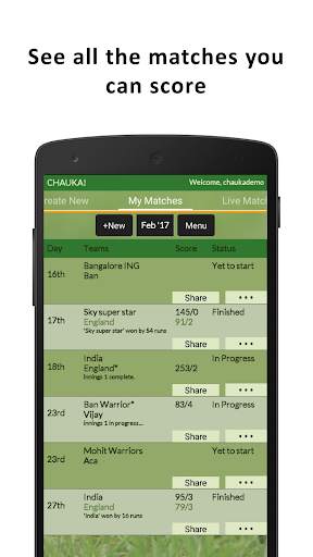 Chauka Cricket Scoring App screenshot 3