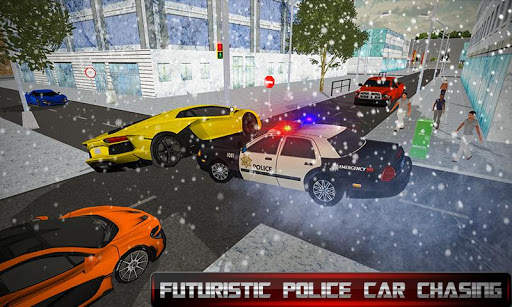 US Police Transform Robot Car: Real Snow City screenshot 4