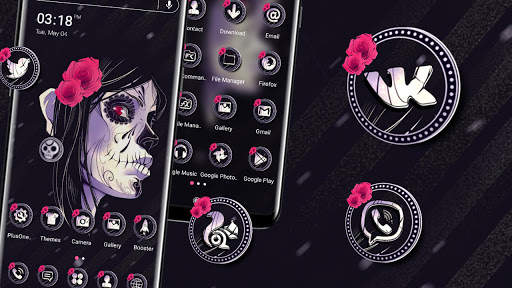 Zombie Girl Launcher Theme screenshot 1