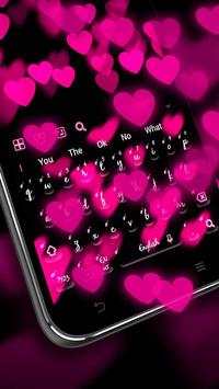 3D Pink Love Keyboard Theme screenshot 1