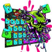 Skull Graffiti Keyboard 10001002