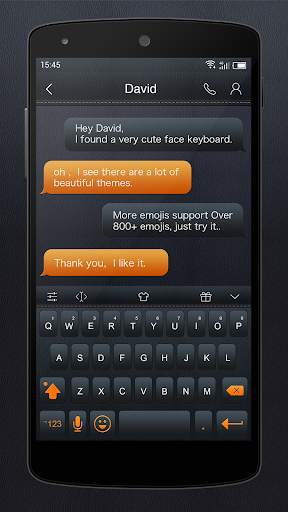 Emoji Keyboard-Leather screenshot 6