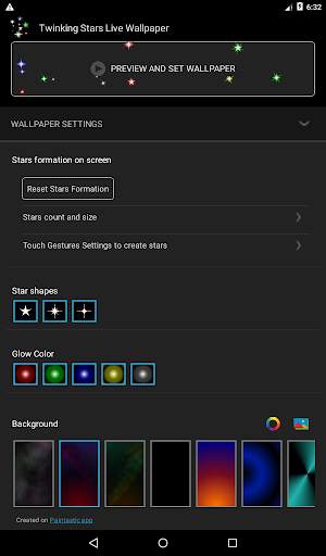 Twinkling Stars Live Wallpaper screenshot 12