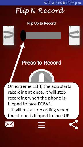 Flip N Record (Auto Start & Stop Audio Recorder) screenshot 2