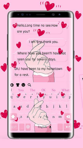 Finger Heart Love Keyboard screenshot 1