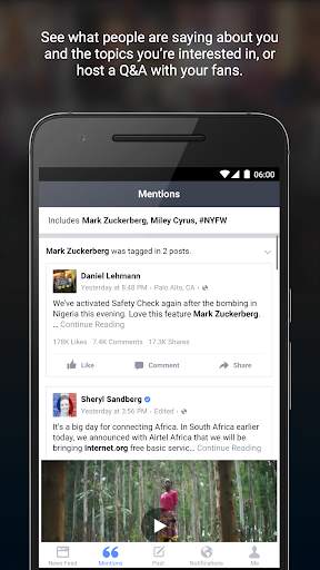 Facebook Mentions screenshot 4