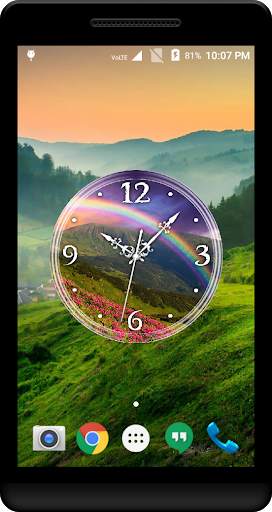 Rainbow Clock Live Wallpaper screenshot 2