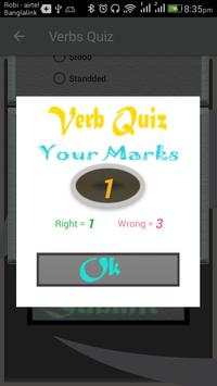 Verbs Quiz screenshot 5