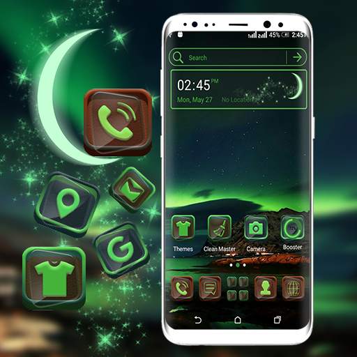 Green Aurora Launcher Theme 1.4