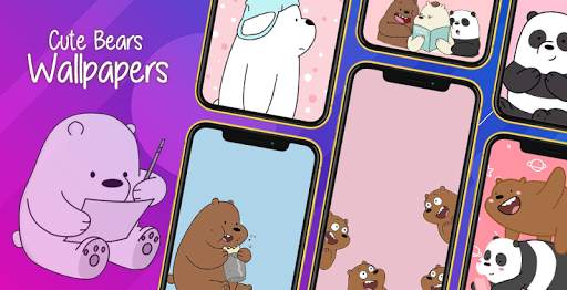 Cute Bear Cartoon Wallpaper 🧸 screenshot 2