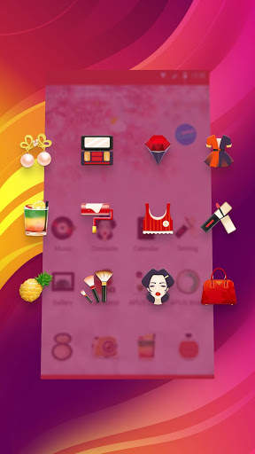 Lovely single girl APUS Launcher fashion theme screenshot 3