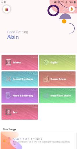PHASE Learning App screenshot 1