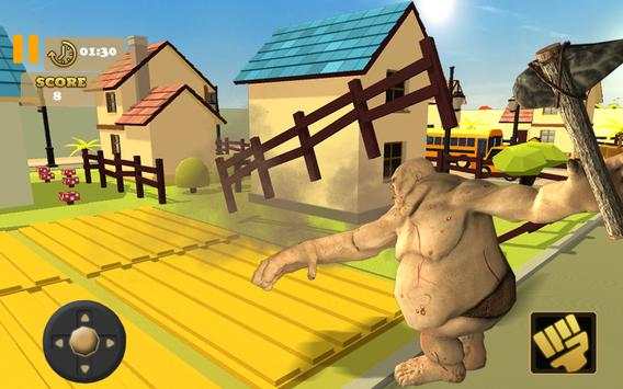 Angry Gorilla Rampage 2018: City Attack 3D screenshot 4