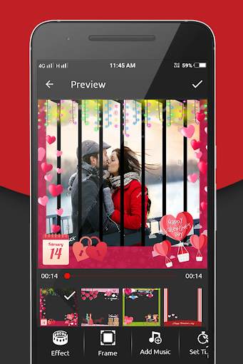 Valentin Day Video Maker Music screenshot 6