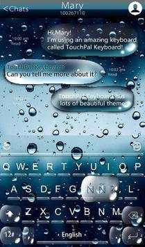 3D Blue Water Screen Droplets Keyboard Theme screenshot 2